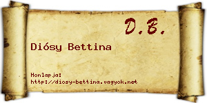 Diósy Bettina névjegykártya